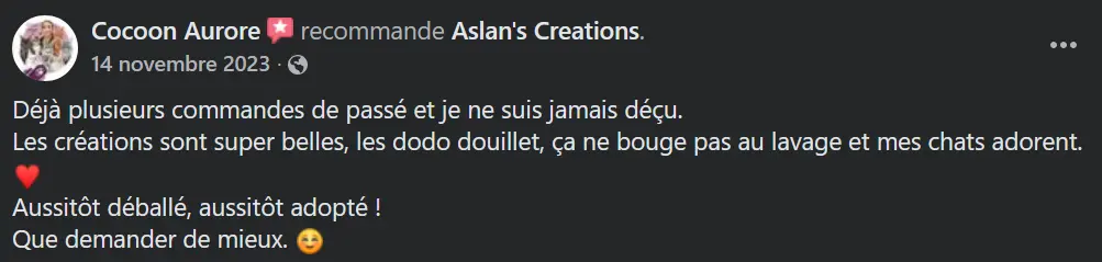 Avis Aslan's creations