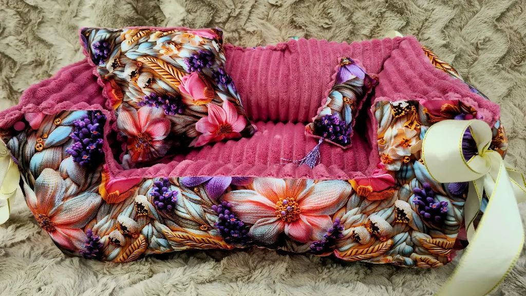 Bow-Tie | Édition Noël | Fleurs 3D & Rose bois côtelé 