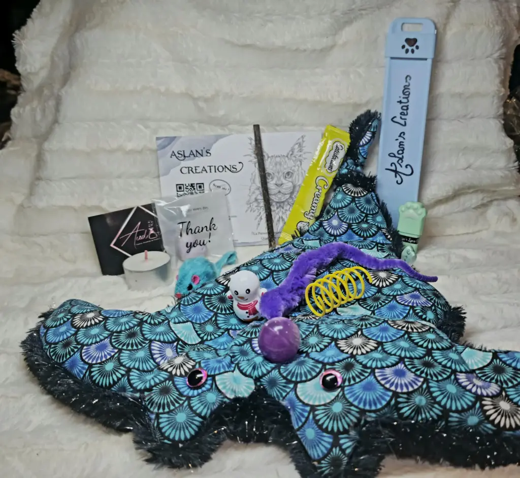 Box Noël Chat - RAYA - | Bleu & Bleu pailleté